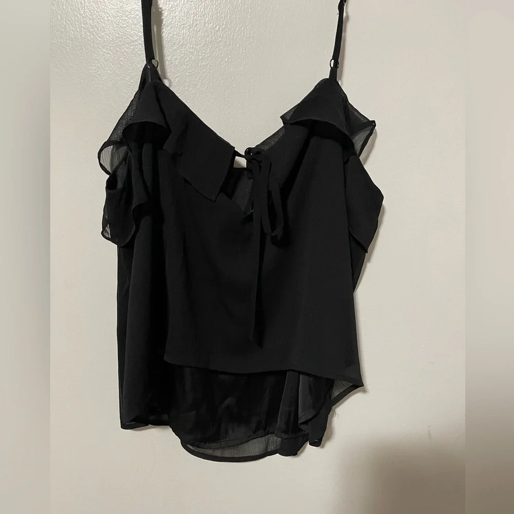 ModCloth ruffle black top - Picture 3 of 3